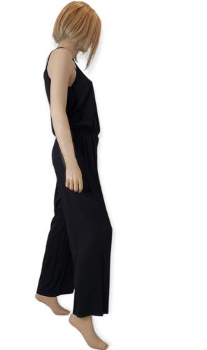Ολόσωμη φόρμα με τουνίκ μακριάς ζακέτας με μπλούζα ενωμένα. Χρώμα: Μαύρο με Γκρενά.