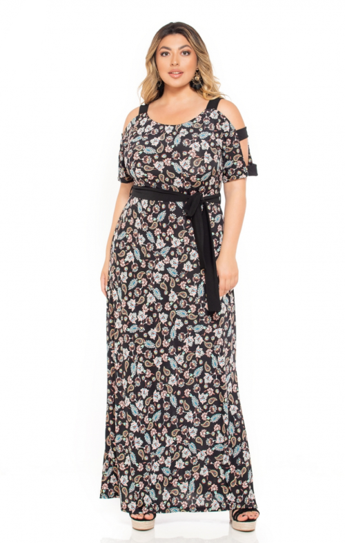 Φόρεμα maxi Floral και τιράντες στο ώμο -S2497-1